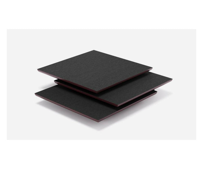 Pagoda Coffee Table by Living Divani with sculptural overlapping sliding tops.