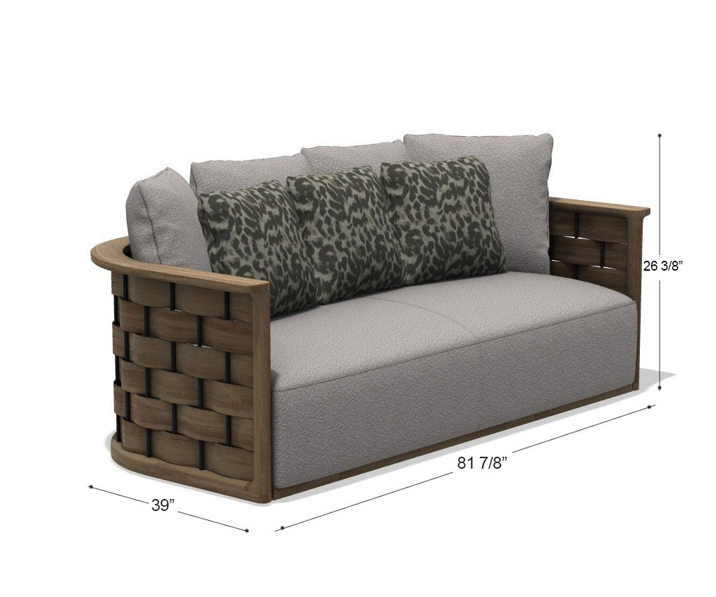 Palinfrasca outdoor sofa in solid teak by Molteni&C designed by Vincent Van Duysen floor sample Casa Design Group