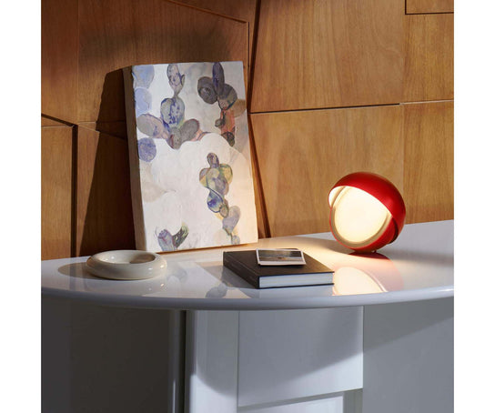 Palpebra table lamp by Cassina with eyelid-inspired adjustable design and touch light control – Casa Design Group