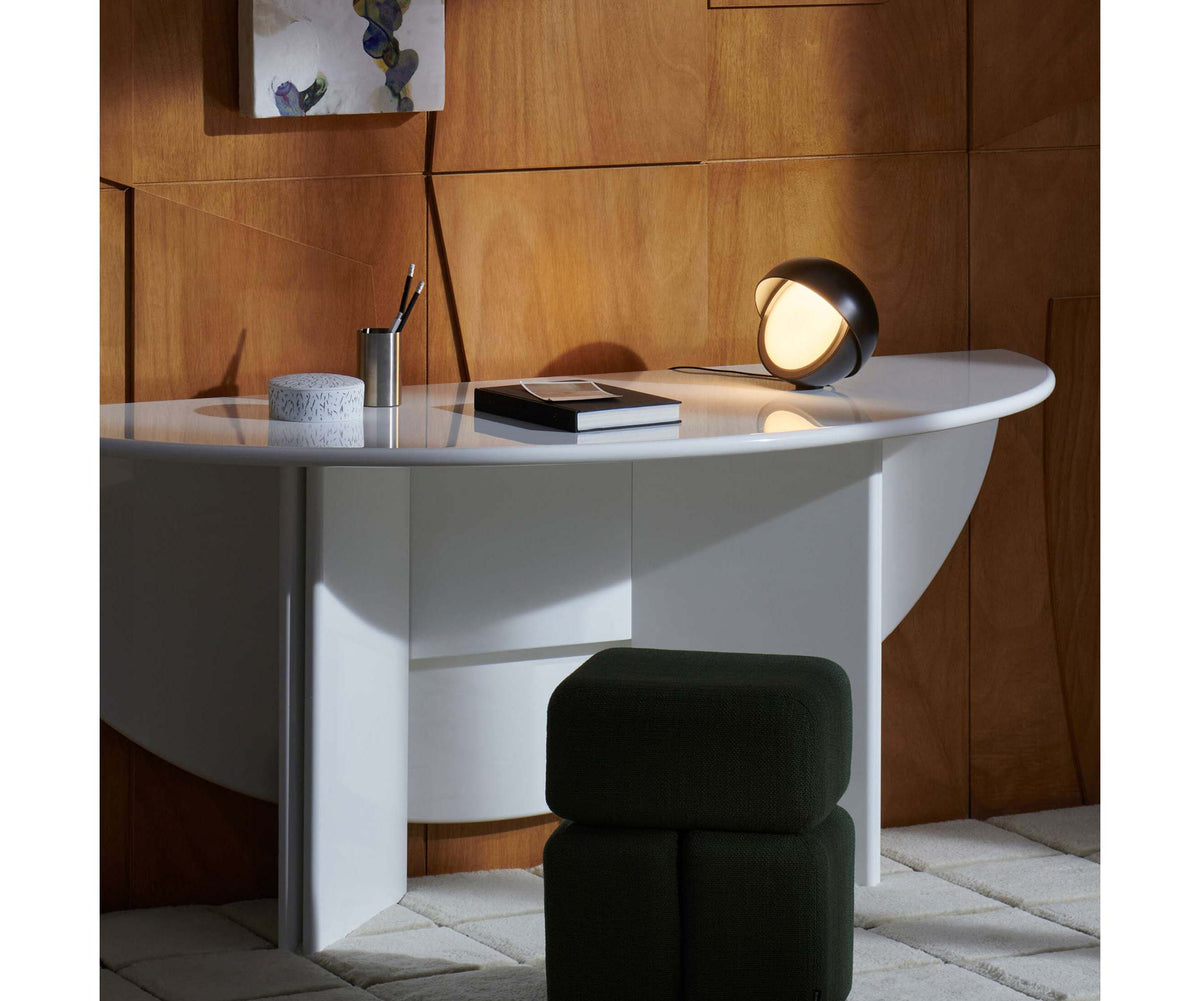 Palpebra table lamp by Cassina with eyelid-inspired adjustable design and touch light control – Casa Design Group