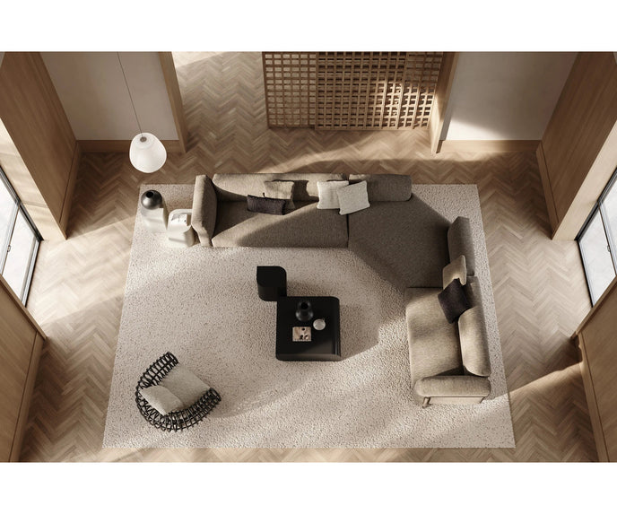 Pan Lounge Chair by Frigerio with handcrafted black reed frame and plush upholstered cushions for luxury interiors.