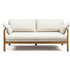 Modern Panama 2-Seater Outdoor Sofa with Cylindrical Teak Frame Casa Design Group