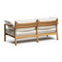 Modern Panama 2-Seater Outdoor Sofa with Cylindrical Teak Frame Casa Design Group