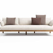 Modern Panama Outdoor Sofa by Atmosphera with Cylindrical Teak Frame Casa Design Group