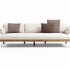Modern Panama Outdoor Sofa by Atmosphera with Cylindrical Teak Frame Casa Design Group