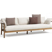 Modern Panama Outdoor Sofa by Atmosphera with Cylindrical Teak Frame Casa Design Group
