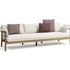 Modern Panama Outdoor Sofa by Atmosphera with Cylindrical Teak Frame Casa Design Group