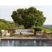 Modern Panama Outdoor Sofa by Atmosphera with Cylindrical Teak Frame Casa Design Group