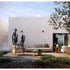 Modern Panama Outdoor Sofa by Atmosphera with Cylindrical Teak Frame Casa Design Group
