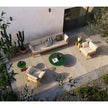 Modern Panama Outdoor Sofa by Atmosphera with Cylindrical Teak Frame Casa Design Group