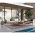 Modern Panama Outdoor Sofa by Atmosphera with Cylindrical Teak Frame Casa Design Group
