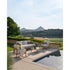 Modern Panama Outdoor Sofa by Atmosphera with Cylindrical Teak Frame Casa Design Group