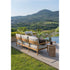 Modern Panama Outdoor Sofa by Atmosphera with Cylindrical Teak Frame Casa Design Group
