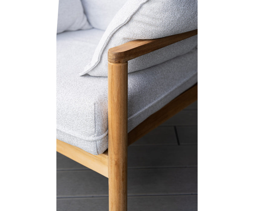Modern Panama Outdoor Sofa by Atmosphera with Cylindrical Teak Frame Casa Design Group