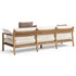 Modern Panama Outdoor Sofa by Atmosphera with Cylindrical Teak Frame Casa Design Group