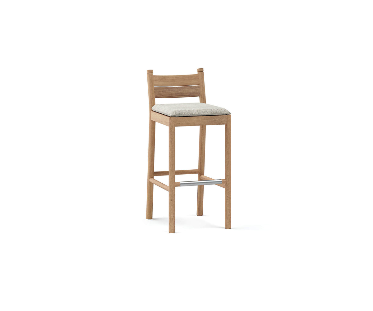Modern Panama Outdoor Bar Stool with Cylindrical Frame Casa Design Group