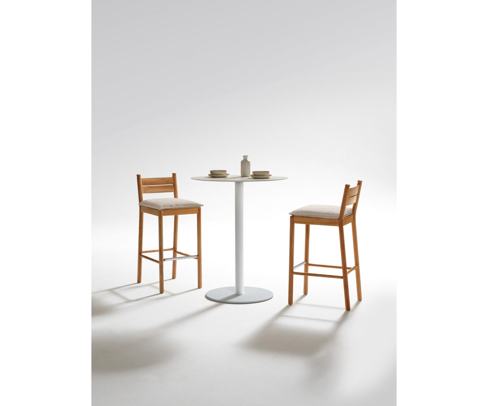 Modern Panama Outdoor Bar Stool with Cylindrical Frame Casa Design Group