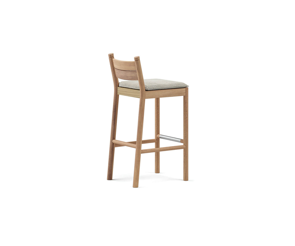 Modern Panama Outdoor Bar Stool with Cylindrical Frame Casa Design Group