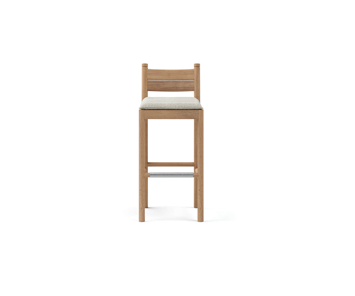 Modern Panama Outdoor Bar Stool with Cylindrical Frame Casa Design Group