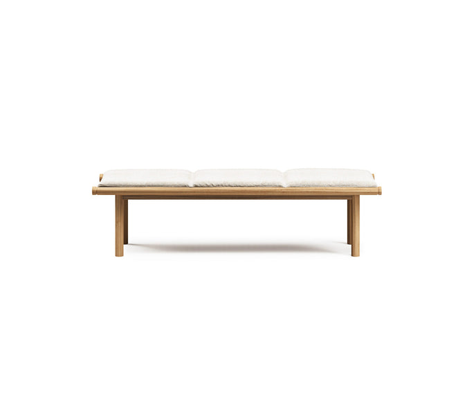 Modern Panama Outdoor Bench with Padded Cushion Casa Design Group