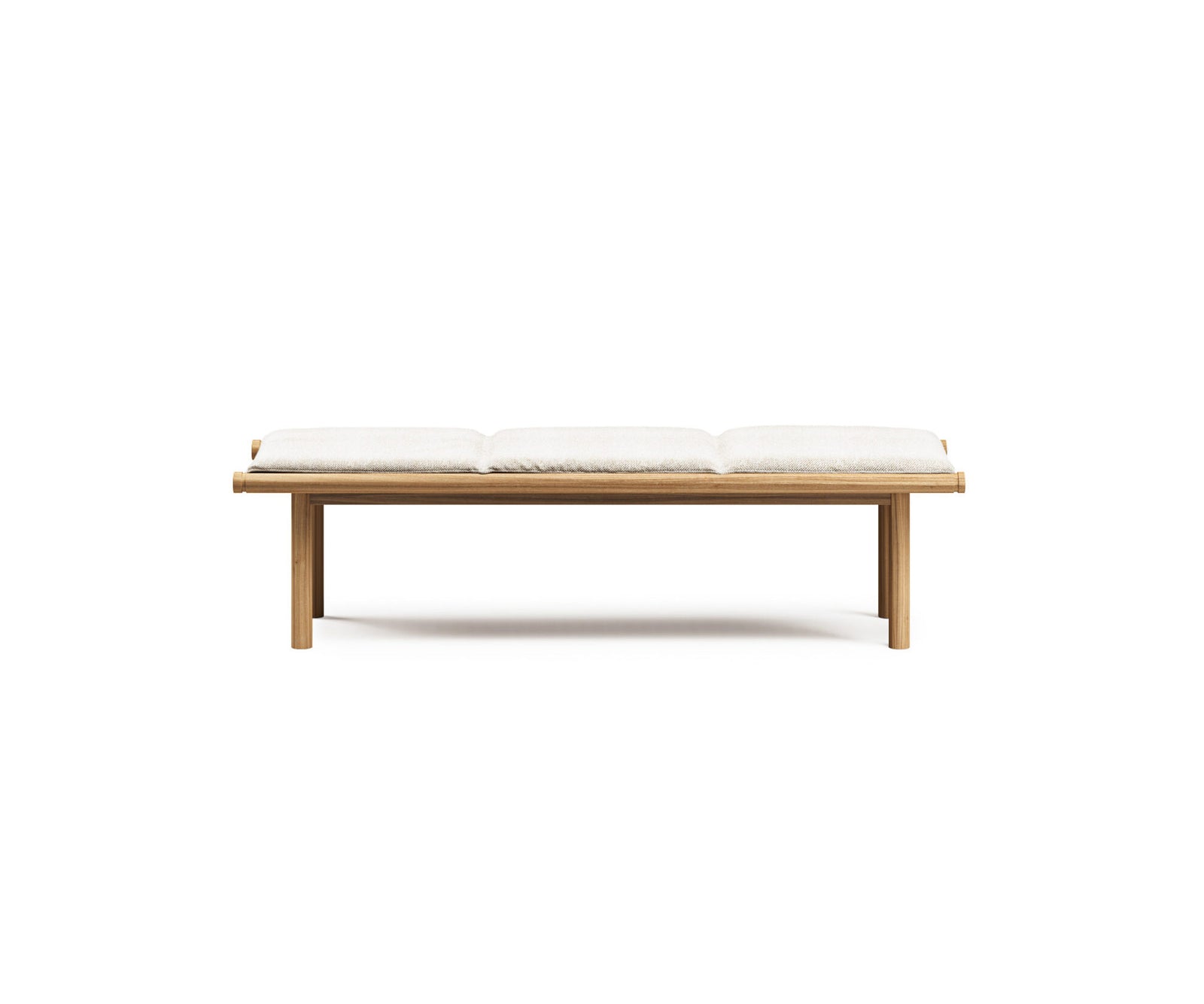 Modern Panama Outdoor Bench with Padded Cushion Casa Design Group