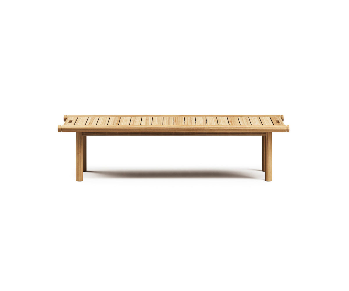Modern Panama Outdoor Bench with Padded Cushion Casa Design Group