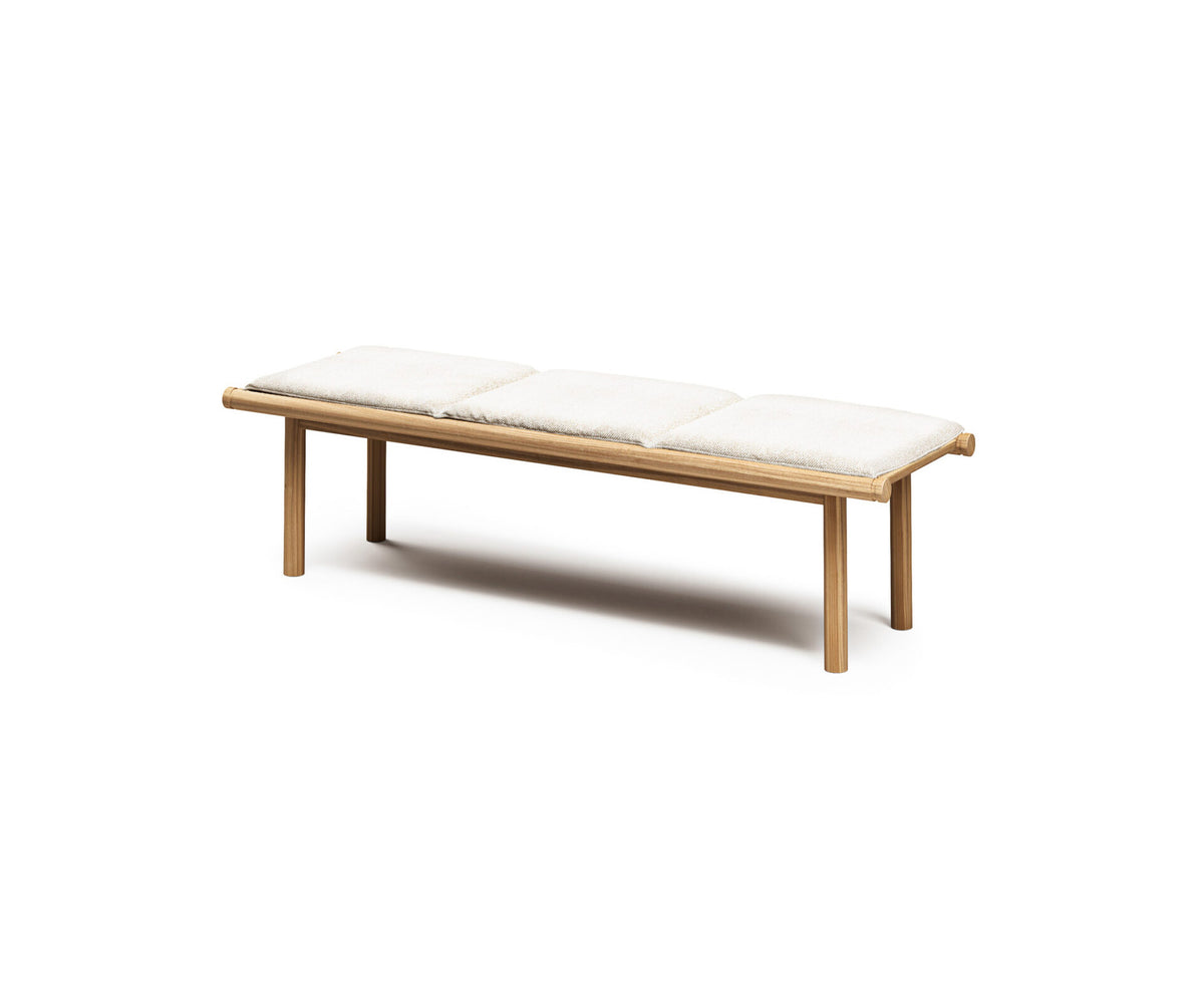 Modern Panama Outdoor Bench with Padded Cushion Casa Design Group