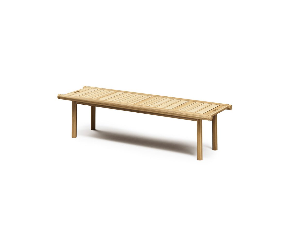 Modern Panama Outdoor Bench with Padded Cushion Casa Design Group