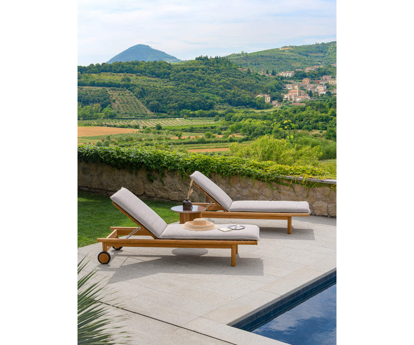 Luxury Panama Chaise Longue by Atmosphera in Teak Casa Design Group