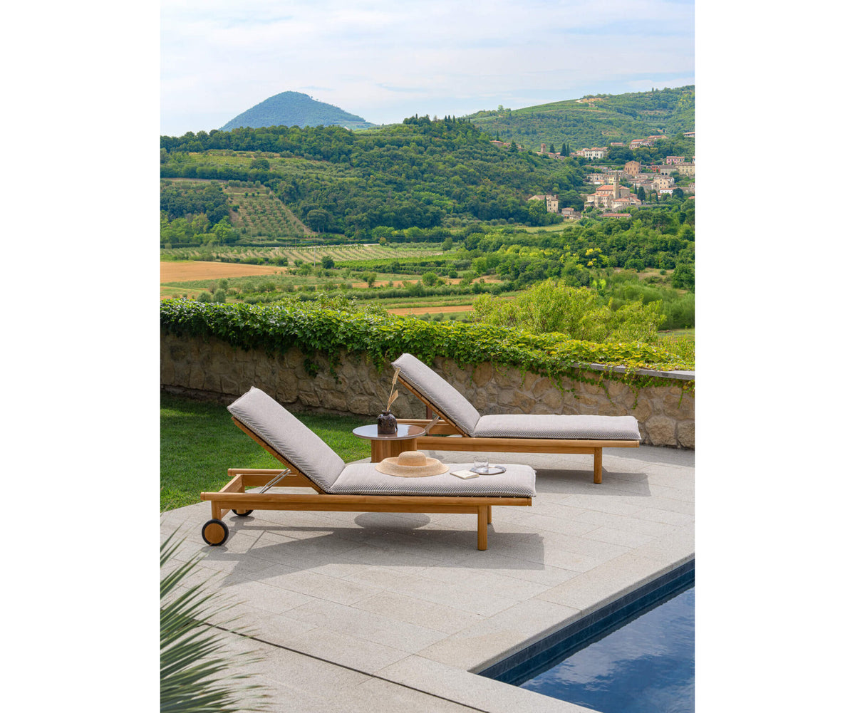 Luxury Panama Chaise Longue by Atmosphera in Teak Casa Design Group