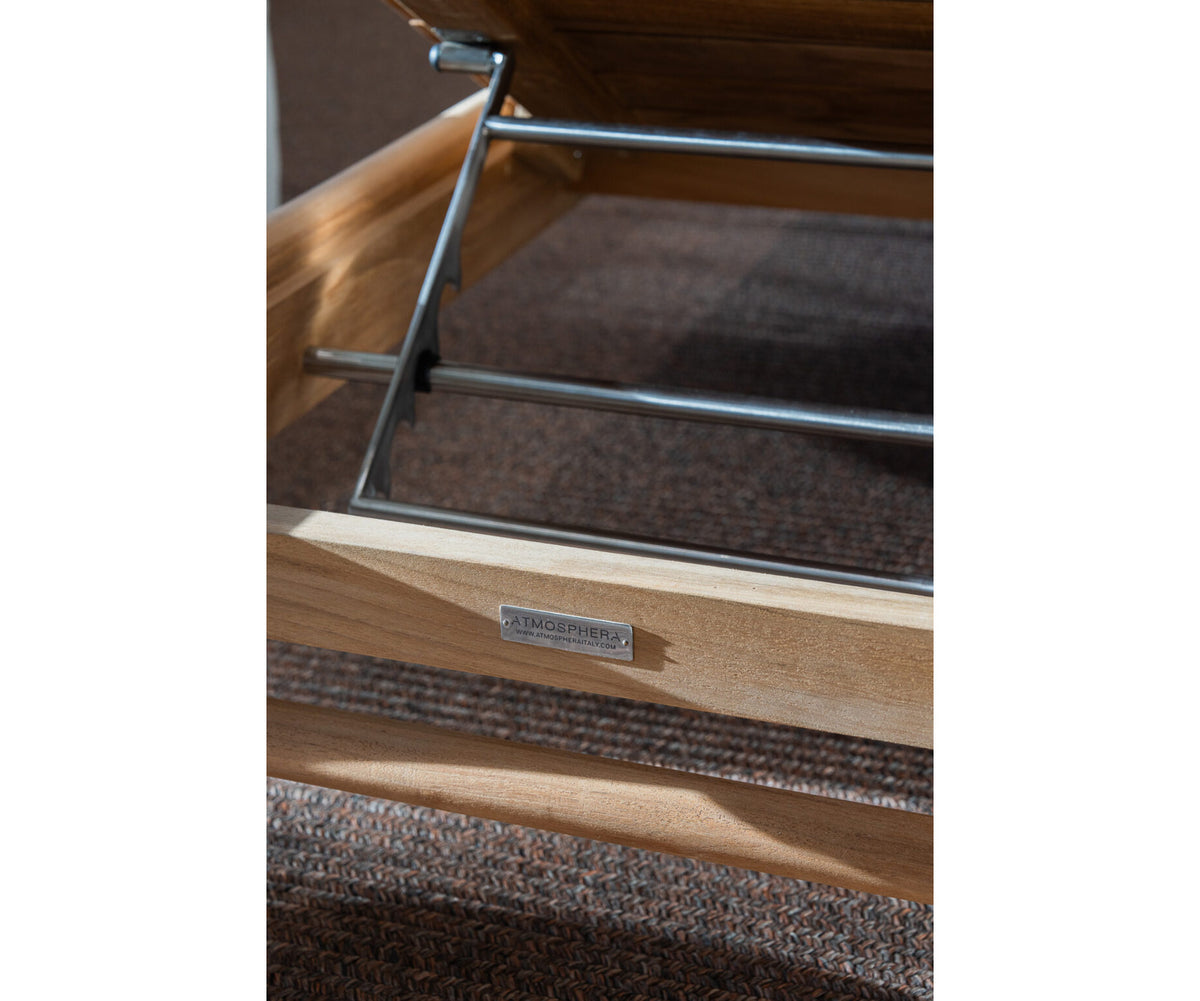 Luxury Panama Chaise Longue by Atmosphera in Teak Casa Design Group