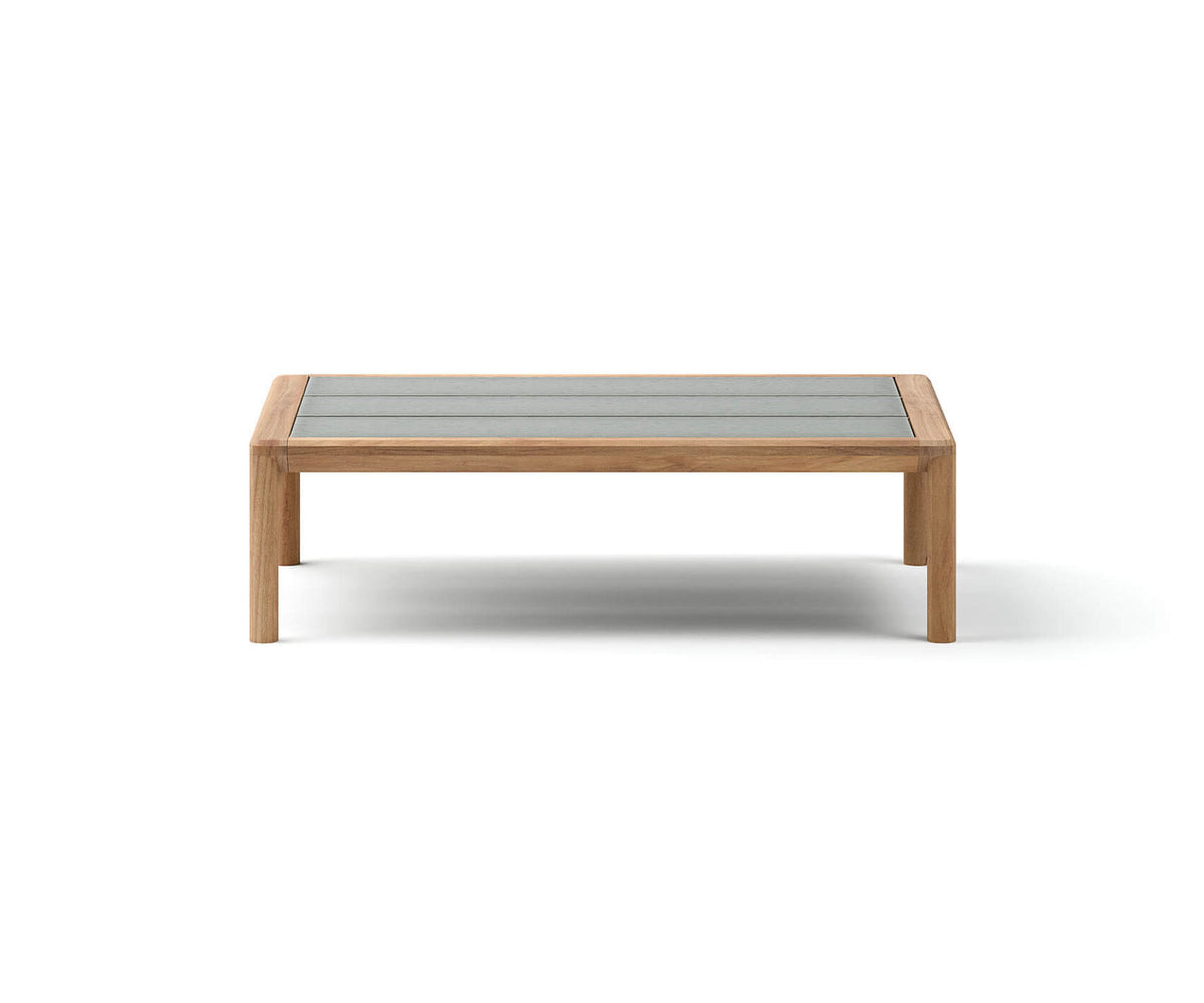Modern Panama Outdoor Coffee Table with Lava Stone Top Casa Design Group
