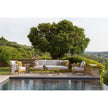 Modern Panama Outdoor Coffee Table with Lava Stone Top Casa Design Group