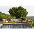 Modern Panama Outdoor Coffee Table with Lava Stone Top Casa Design Group
