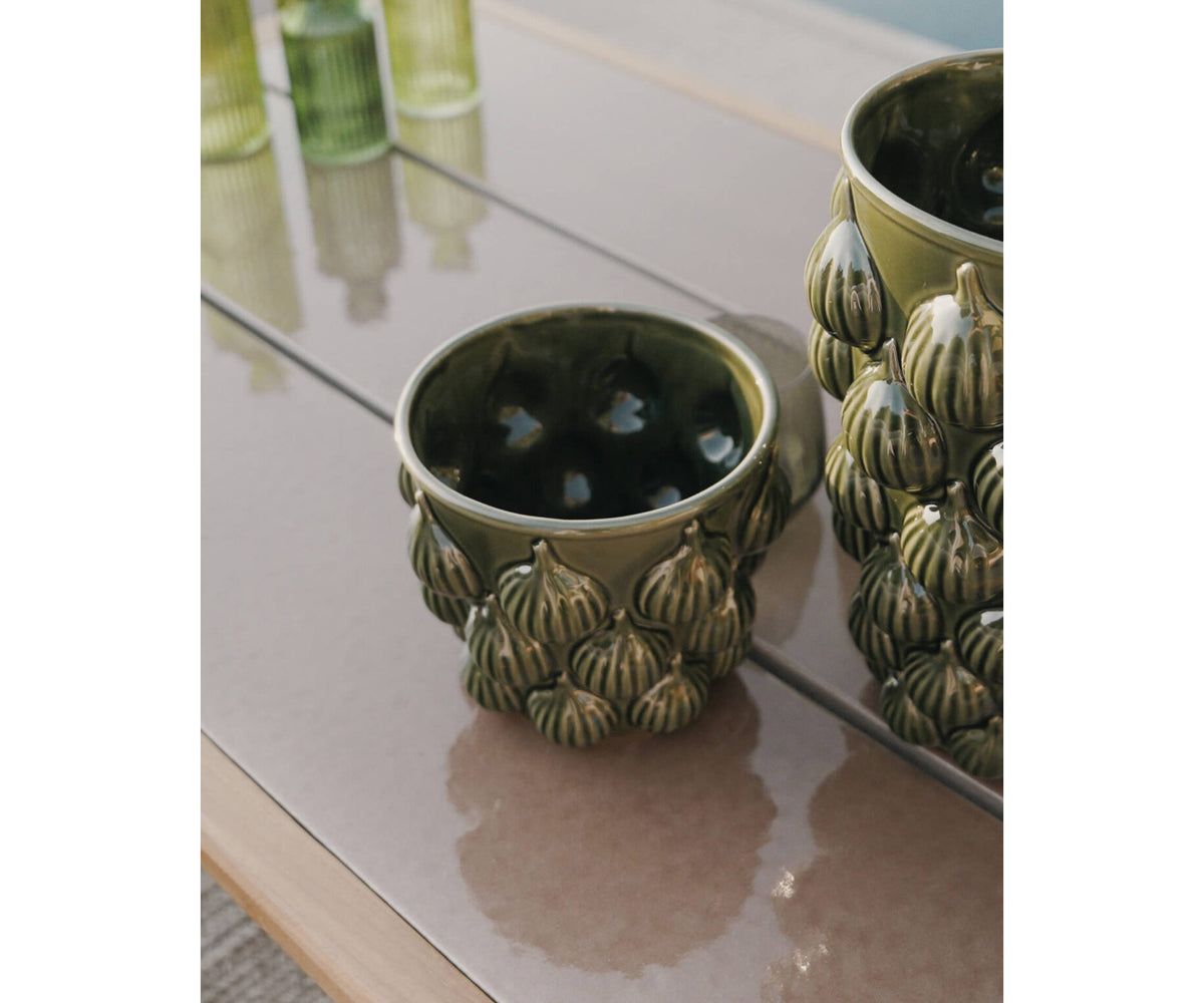 Modern Panama Outdoor Coffee Table with Lava Stone Top Casa Design Group