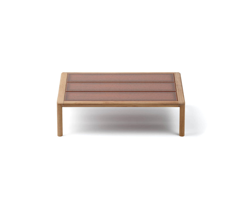Modern Panama Outdoor Coffee Table with Lava Stone Top Casa Design Group