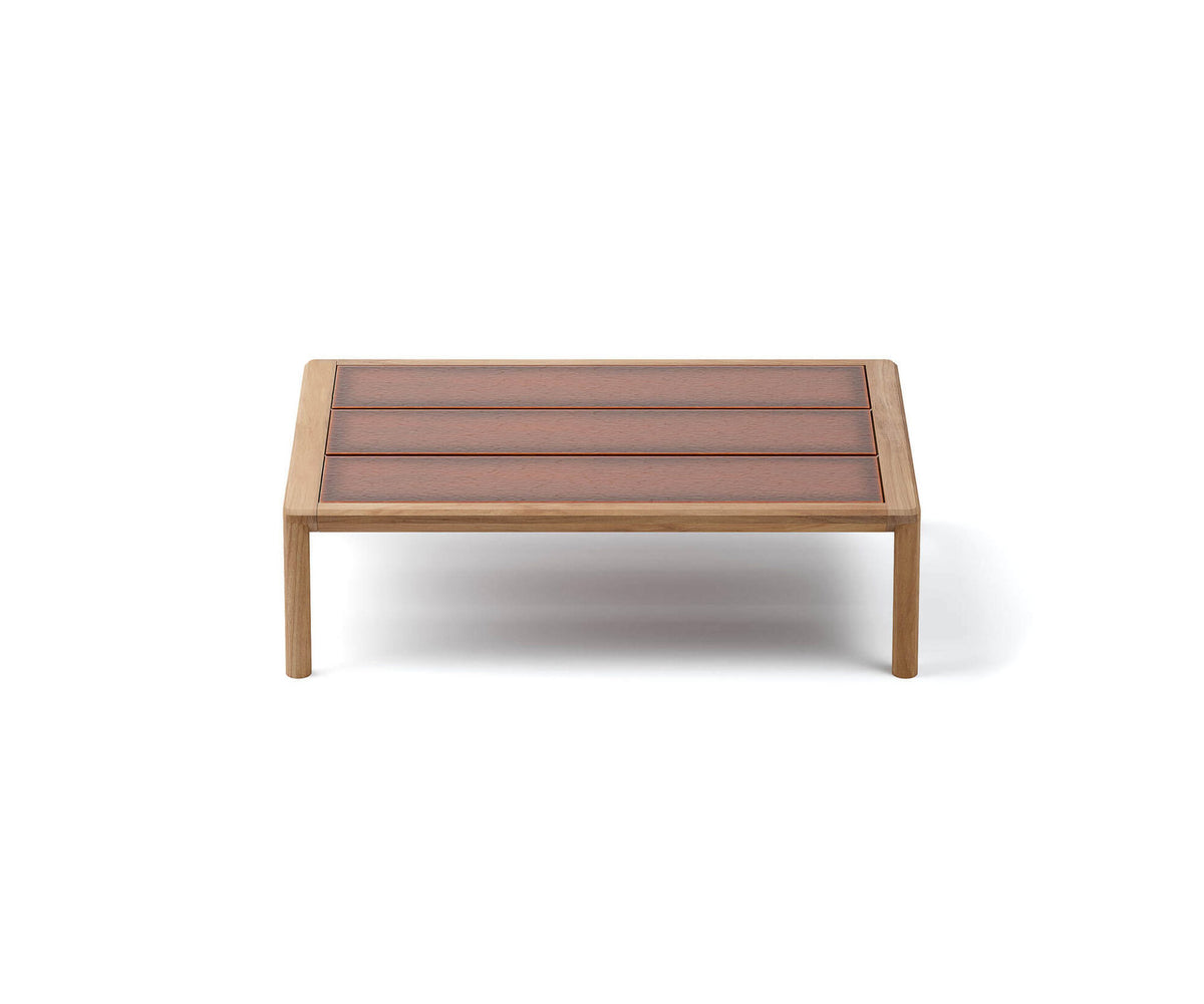 Modern Panama Outdoor Coffee Table with Lava Stone Top Casa Design Group