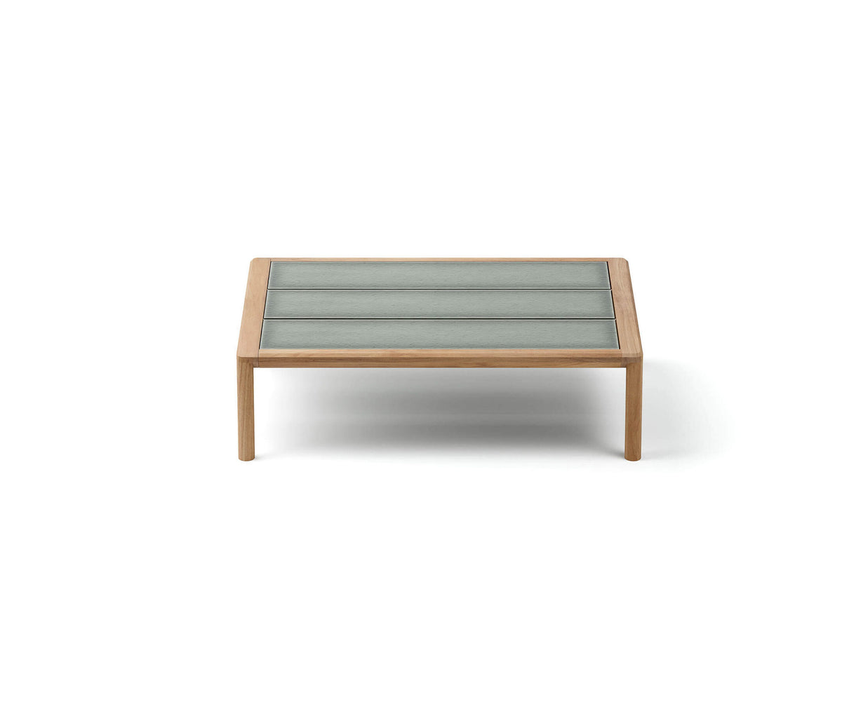 Modern Panama Outdoor Coffee Table with Lava Stone Top Casa Design Group