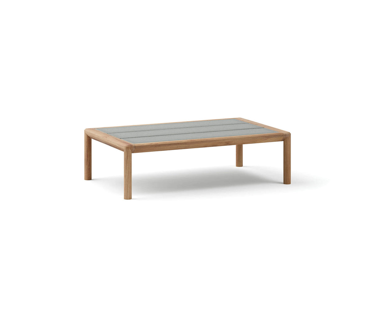 Modern Panama Outdoor Coffee Table with Lava Stone Top Casa Design Group