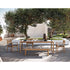 Modern Panama Outdoor Dining Table with Lava Stone Top Casa Design Group