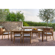 Modern Panama Outdoor Dining Table with Lava Stone Top Casa Design Group