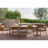 Modern Panama Outdoor Dining Table with Lava Stone Top Casa Design Group