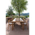 Modern Panama Outdoor Dining Table with Lava Stone Top Casa Design Group