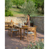 Modern Panama Outdoor Dining Table with Lava Stone Top Casa Design Group