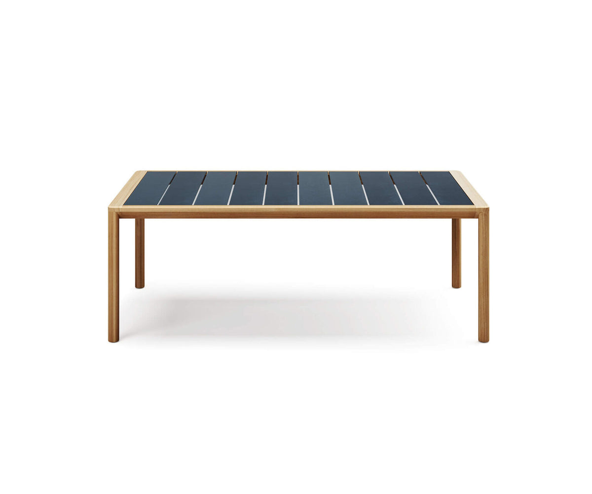 Modern Panama Outdoor Dining Table with Lava Stone Top Casa Design Group