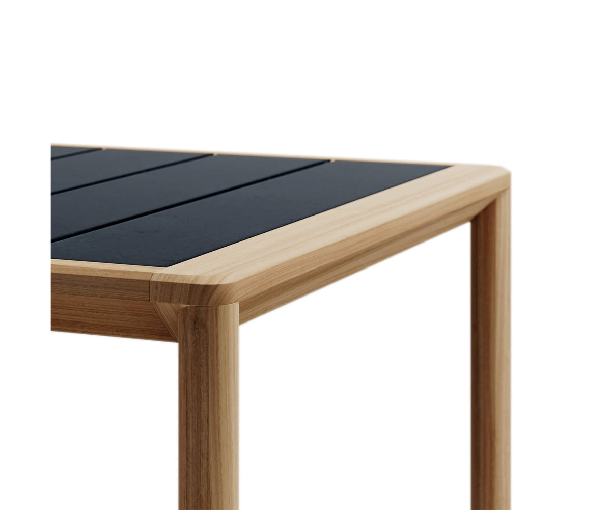 Modern Panama Outdoor Dining Table with Lava Stone Top Casa Design Group