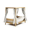 Modern Panama Outdoor Daybed with Teak Frame Casa Design Group