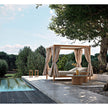 Modern Panama Outdoor Daybed with Teak Frame Casa Design Group