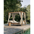 Modern Panama Outdoor Daybed with Teak Frame Casa Design Group
