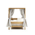 Modern Panama Outdoor Daybed with Teak Frame Casa Design Group
